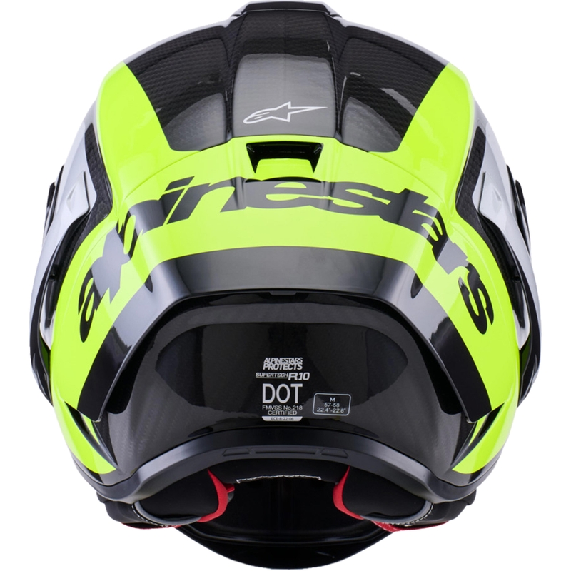 Casco integrale da moto Alpinestars Supertech R10 Arius nero-giallo fluo-bianco