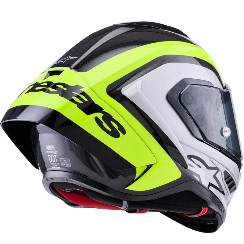 Casco integrale da moto Alpinestars Supertech R10 Arius nero-giallo fluo-bianco