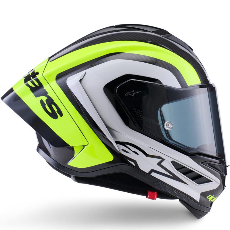 Casco integrale da moto Alpinestars Supertech R10 Arius nero-giallo fluo-bianco