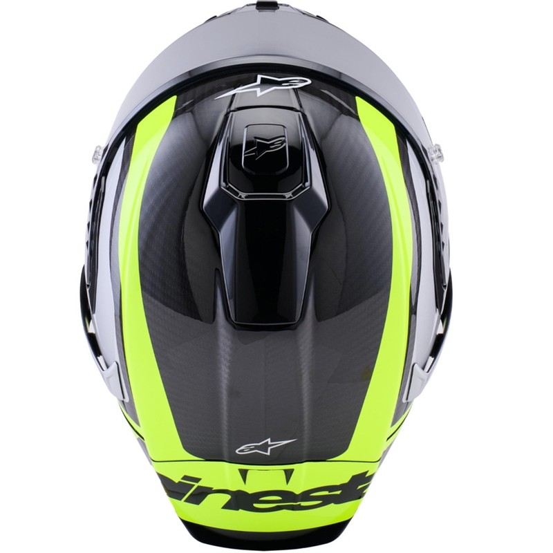 Casco integrale da moto Alpinestars Supertech R10 Arius nero-giallo fluo-bianco