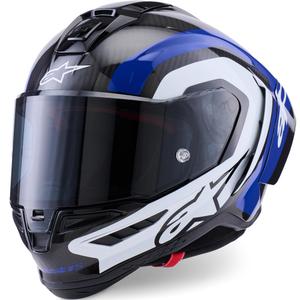 Casco integrale da moto Alpinestars Supertech R10 Arius nero-blu-bianco