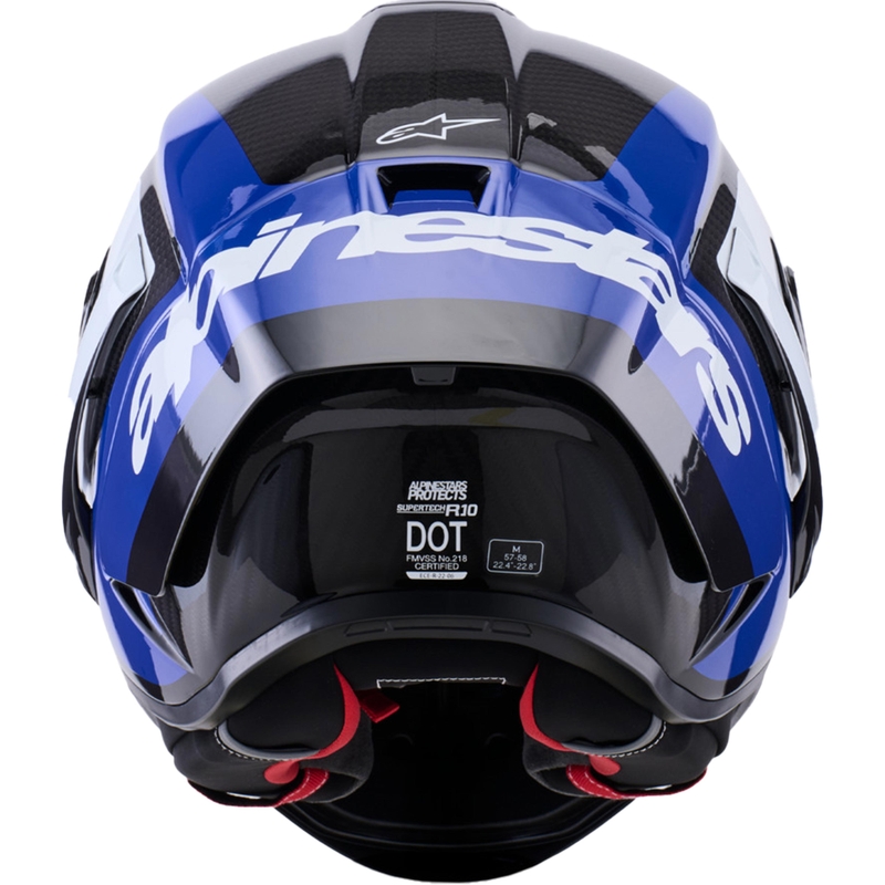 Casco integrale da moto Alpinestars Supertech R10 Arius nero-blu-bianco