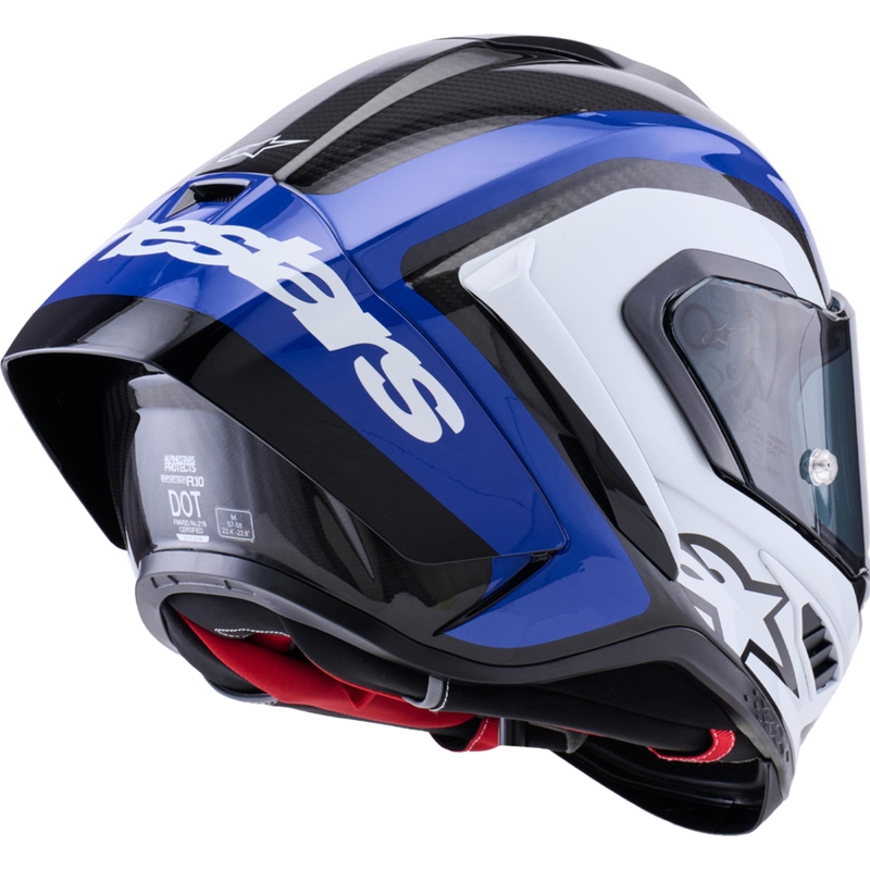 Casco integrale da moto Alpinestars Supertech R10 Arius nero-blu-bianco