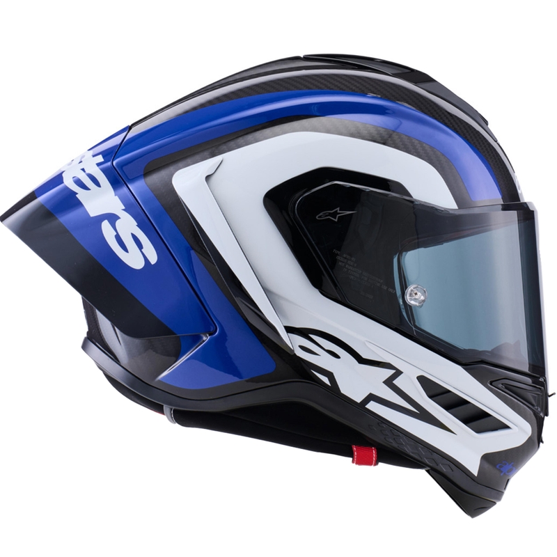 Casco integrale da moto Alpinestars Supertech R10 Arius nero-blu-bianco