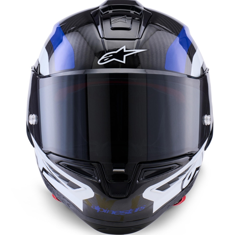 Casco integrale da moto Alpinestars Supertech R10 Arius nero-blu-bianco