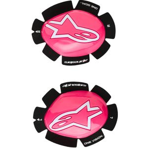 Slider Alpinestars GP Plus 2 pezzi rosa fluo-bianco