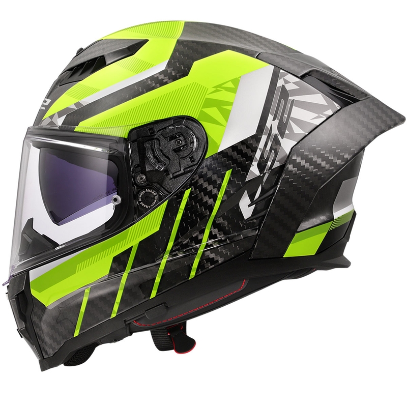 Casco integrale da moto LS2 FF807 Dragon Trax giallo fluo