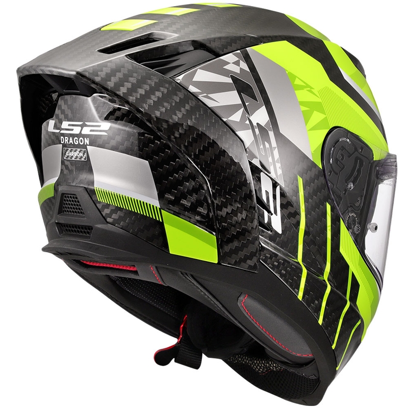 Casco integrale da moto LS2 FF807 Dragon Trax giallo fluo