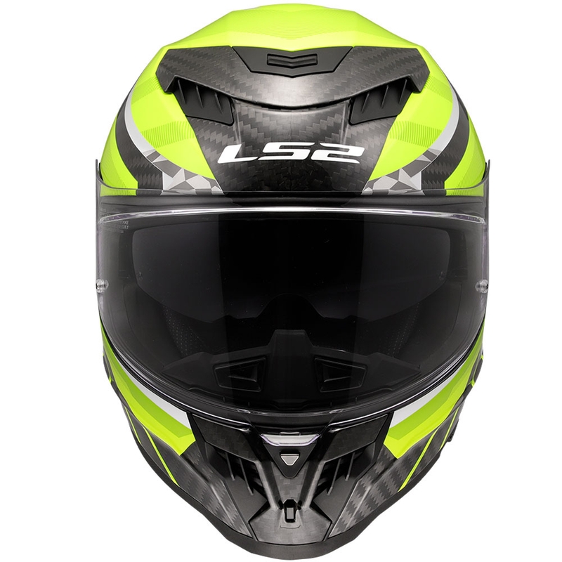 Casco integrale da moto LS2 FF807 Dragon Trax giallo fluo