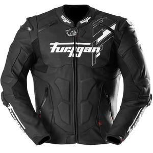 Giacca da moto in pelle Furygan Raptor Evo 3, nera e bianca