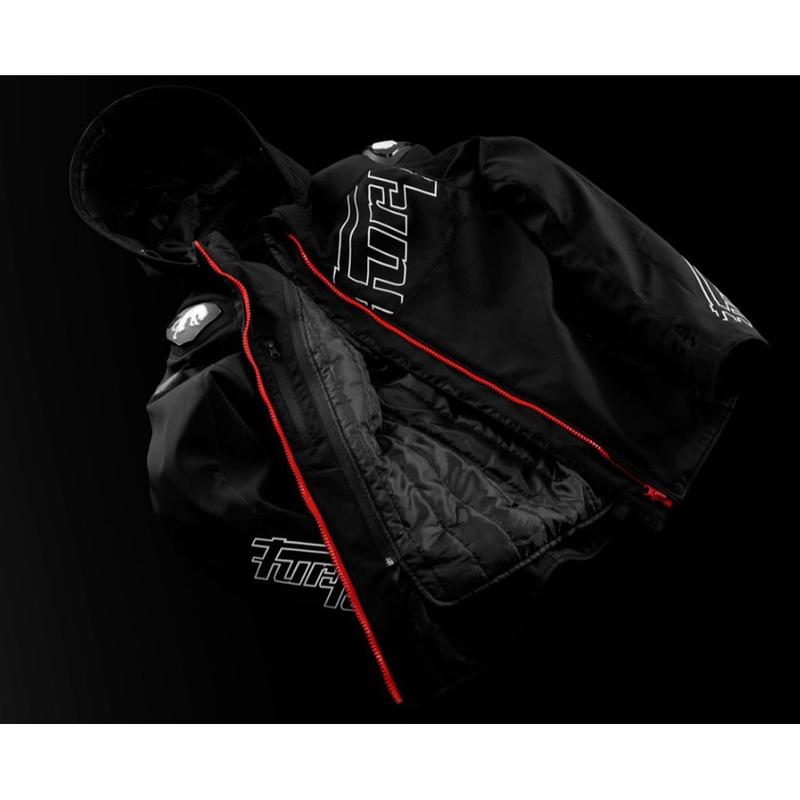 Giacca da moto Furygan Sektor Roadster Evo nera, bianca e rossa