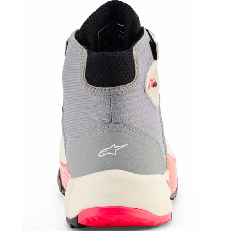 Stivali da moto Alpinestars Stella CR-X Drystar da donna Bianco-Grigio chiaro-Nero-Rosa fluo