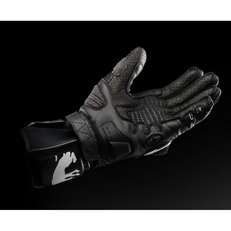 Guanti da moto Furygan STYG 15 ventilati neri-bianchi-giallo fluo