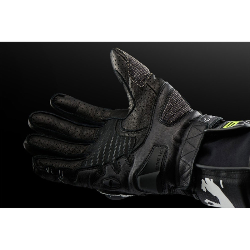 Guanti da moto Furygan STYG 15 ventilati neri-bianchi-giallo fluo