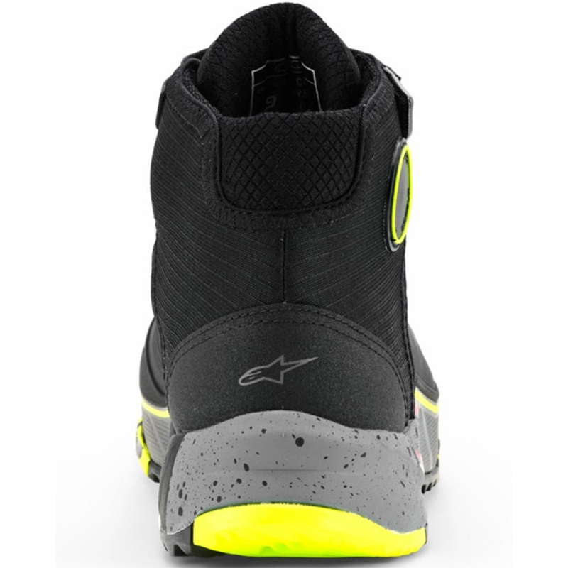 Stivali da moto Alpinestars CR-X Drystar nero-grigio scuro-giallo fluo
