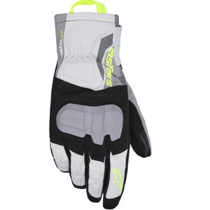 Guanti da moto isolati Alpinestars XT-3 Drystar Nero-Grigio scuro-Grigio chiaro-Giallo