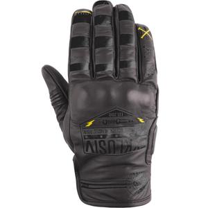 Guanti da moto NOX Exclusive Iron Glitch Nero-Marrone