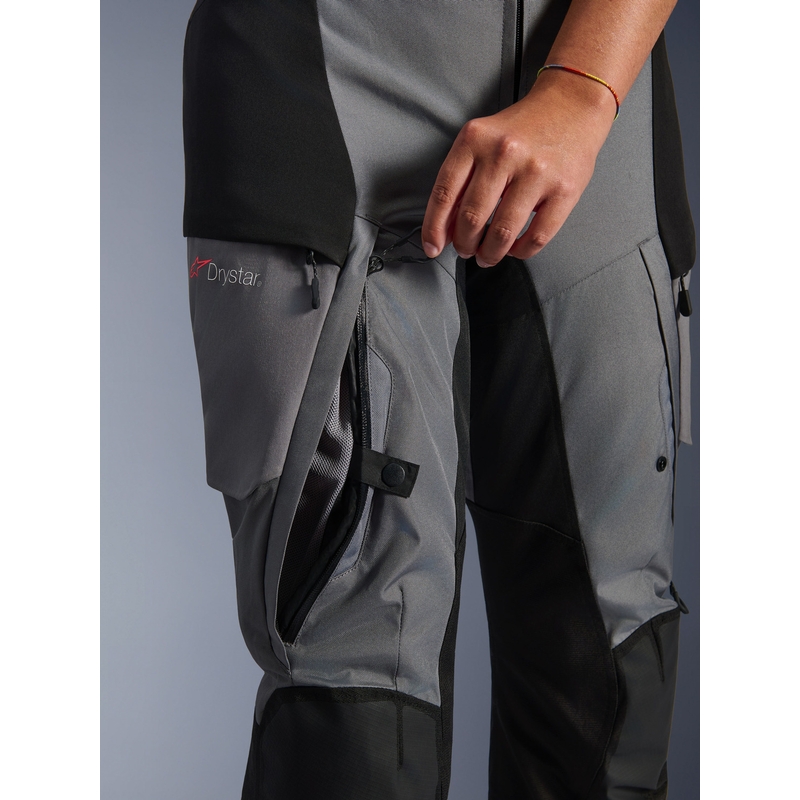 Pantaloni da moto da donna Alpinestars Stella Andes V4 Drystar nero-grigio scuro