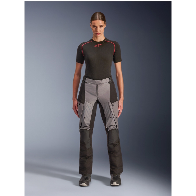 Pantaloni da moto da donna Alpinestars Stella Andes V4 Drystar nero-grigio scuro