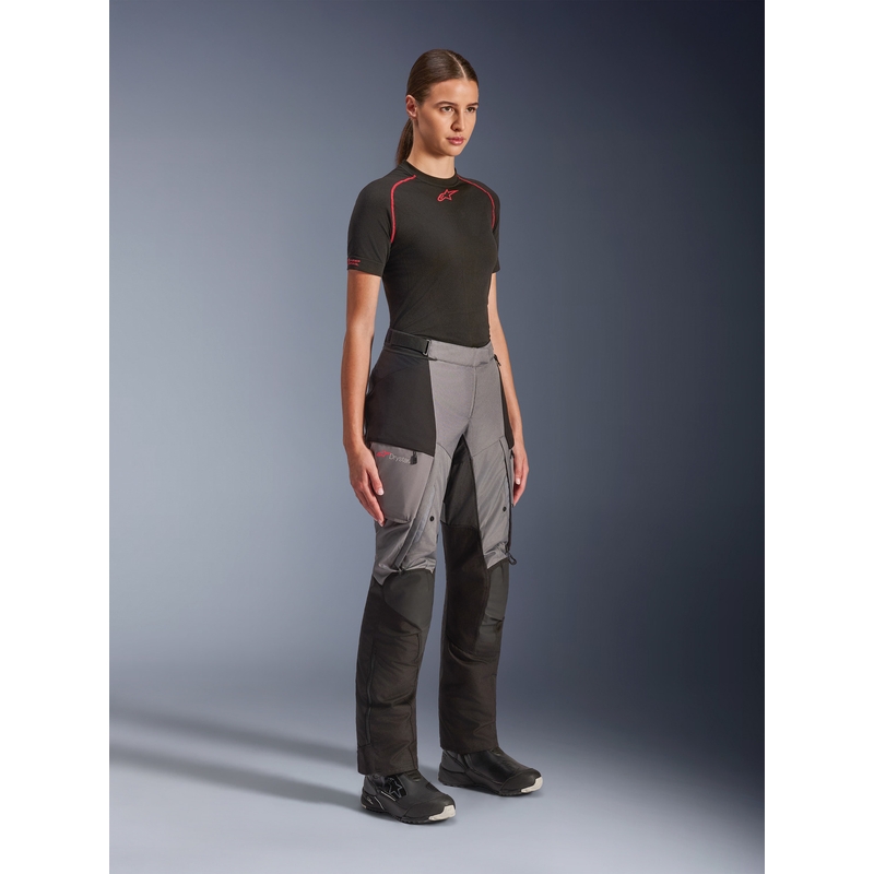 Pantaloni da moto da donna Alpinestars Stella Andes V4 Drystar nero-grigio scuro