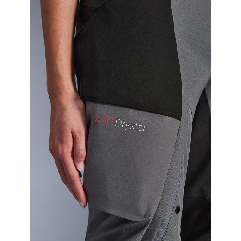 Pantaloni da moto da donna Alpinestars Stella Andes V4 Drystar nero-grigio scuro