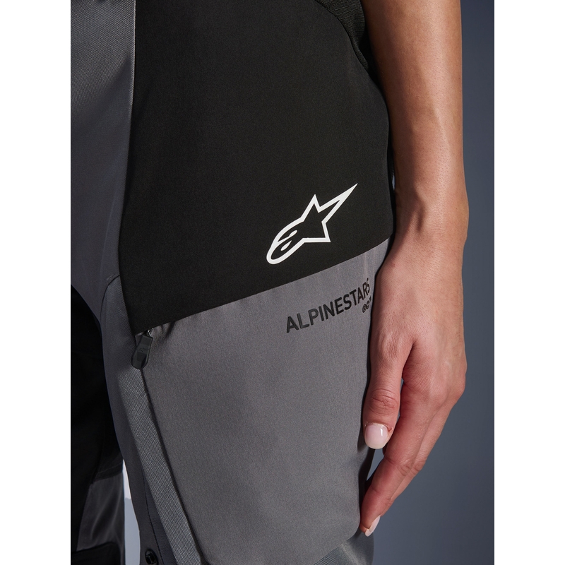 Pantaloni da moto da donna Alpinestars Stella Andes V4 Drystar nero-grigio scuro