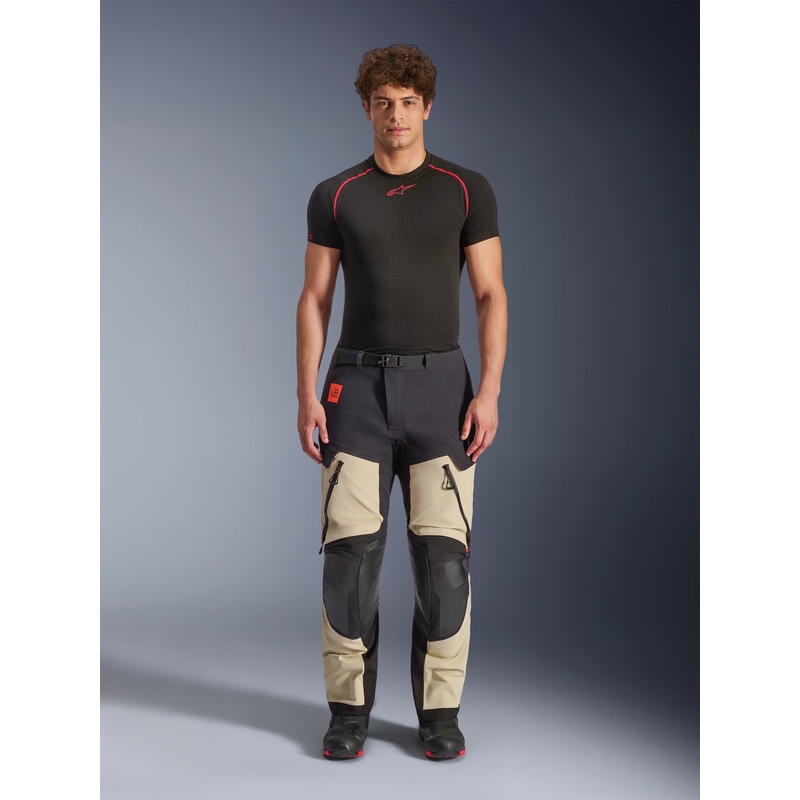 Pantaloni da moto Alpinestars Halo PRO Drystar XF crema-nero-rosso