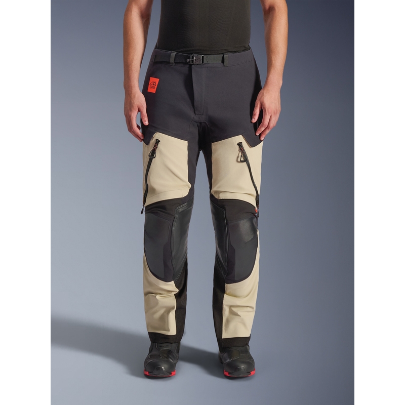 Pantaloni da moto Alpinestars Halo PRO Drystar XF crema-nero-rosso