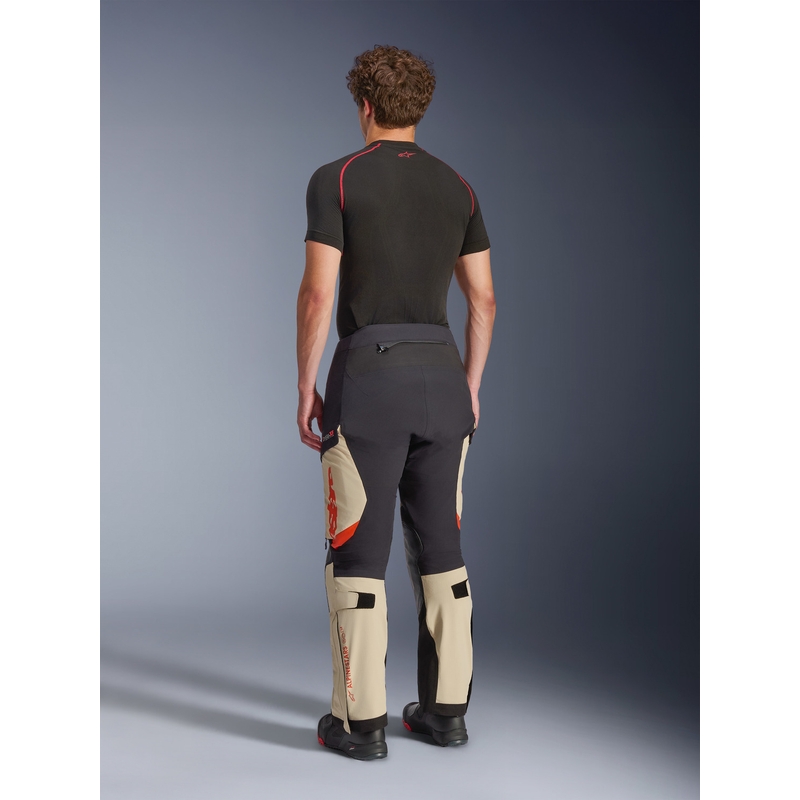 Pantaloni da moto Alpinestars Halo PRO Drystar XF crema-nero-rosso