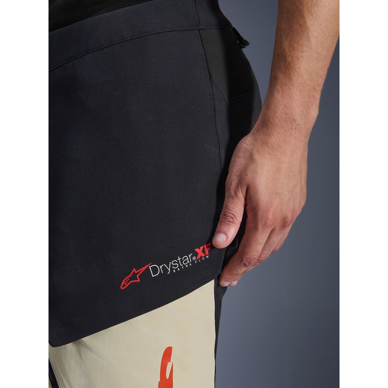 Pantaloni da moto Alpinestars Halo PRO Drystar XF crema-nero-rosso