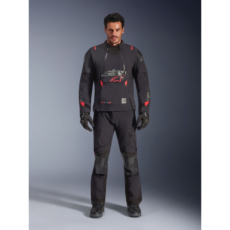 Giacca da moto Alpinestars Halo PRO Drystar XF nero-grigio scuro-rosso