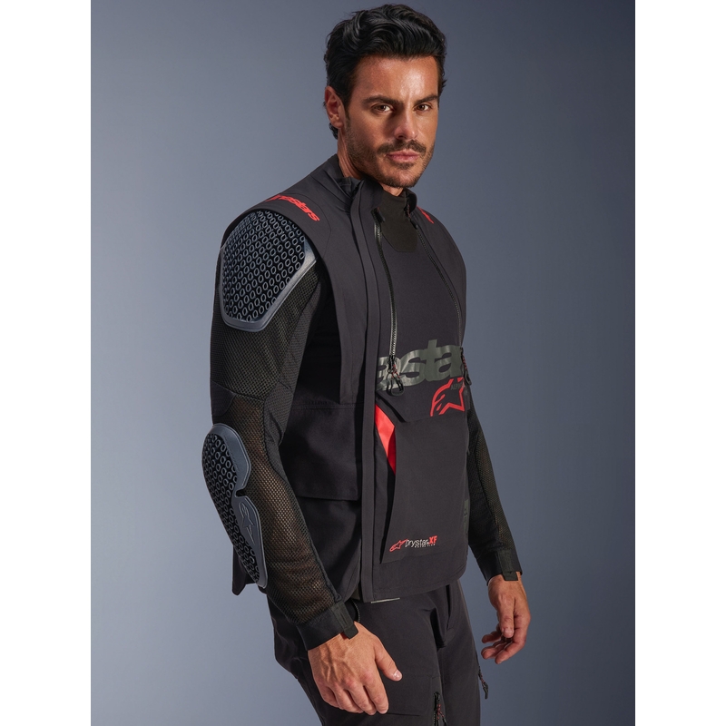 Giacca da moto Alpinestars Halo PRO Drystar XF nero-grigio scuro-rosso