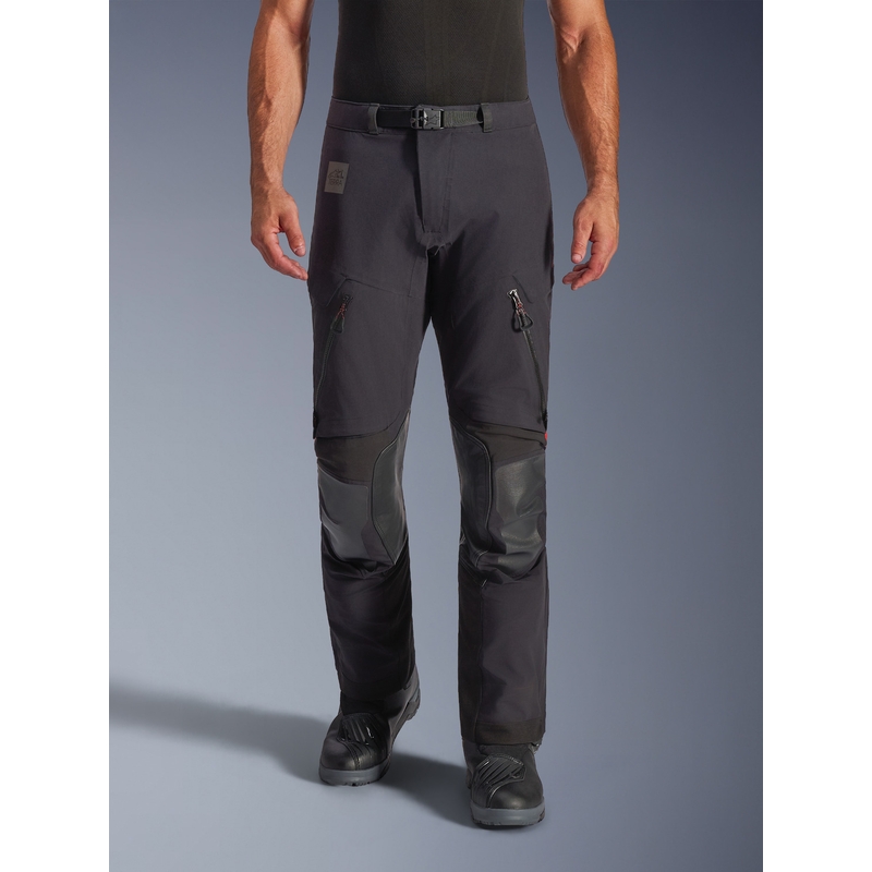 Pantaloni da moto Alpinestars Halo PRO Drystar XF nero-grigio scuro-rosso