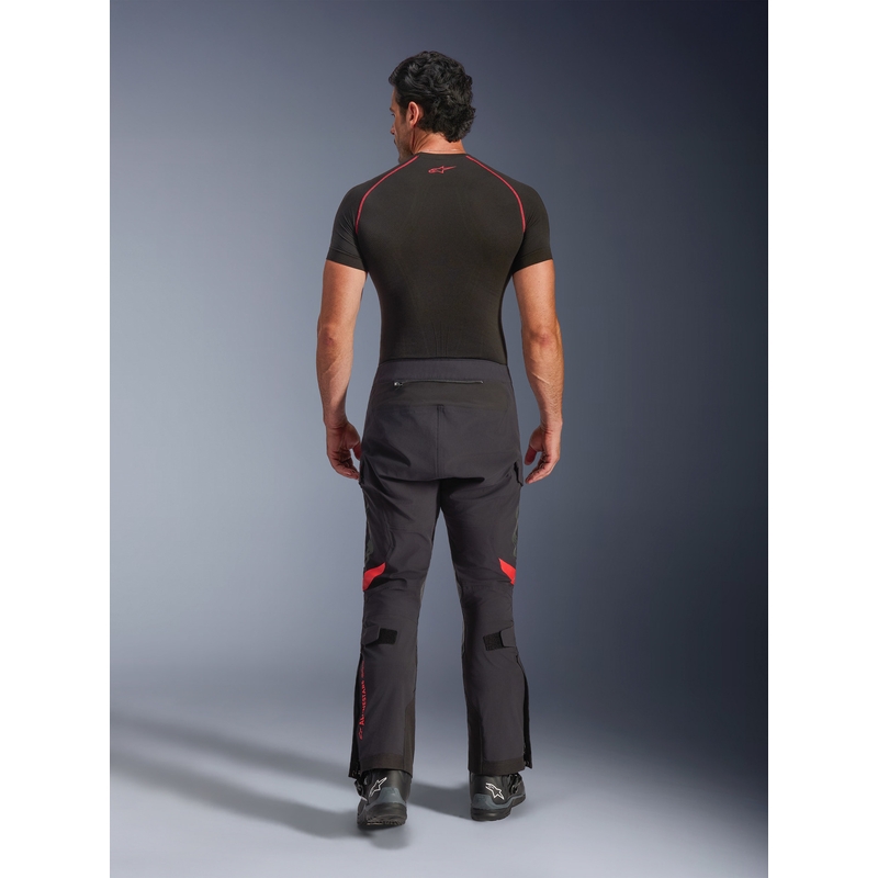 Pantaloni da moto Alpinestars Halo PRO Drystar XF nero-grigio scuro-rosso