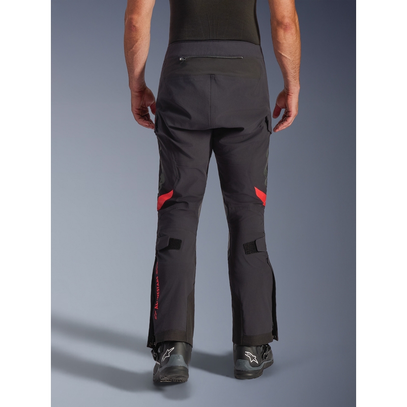Pantaloni da moto Alpinestars Halo PRO Drystar XF nero-grigio scuro-rosso