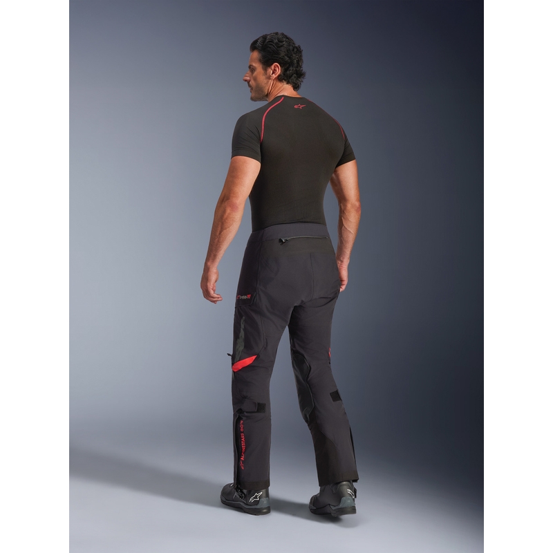 Pantaloni da moto Alpinestars Halo PRO Drystar XF nero-grigio scuro-rosso