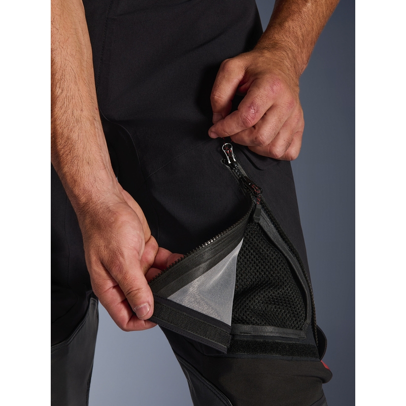 Pantaloni da moto Alpinestars Halo PRO Drystar XF nero-grigio scuro-rosso