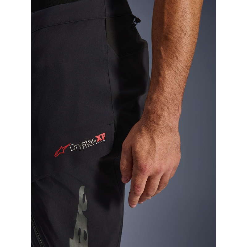 Pantaloni da moto Alpinestars Halo PRO Drystar XF nero-grigio scuro-rosso