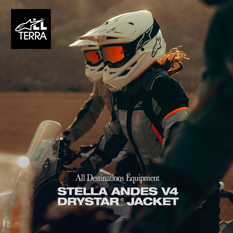 Giacca da moto da donna Alpinestars Stella Andes V4 Drystar Grigio scuro-Grigio chiaro-Nero-Rosso