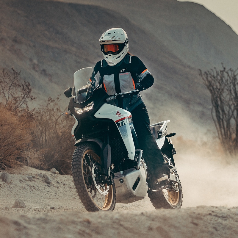 Giacca da moto da donna Alpinestars Stella Andes V4 Drystar Grigio scuro-Grigio chiaro-Nero-Rosso