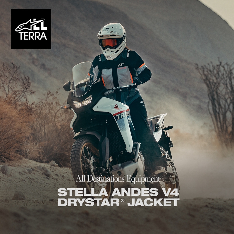 Giacca da moto da donna Alpinestars Stella Andes V4 Drystar Grigio scuro-Grigio chiaro-Nero-Rosso
