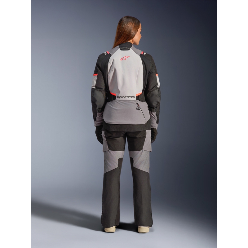 Giacca da moto da donna Alpinestars Stella Andes V4 Drystar Grigio scuro-Grigio chiaro-Nero-Rosso