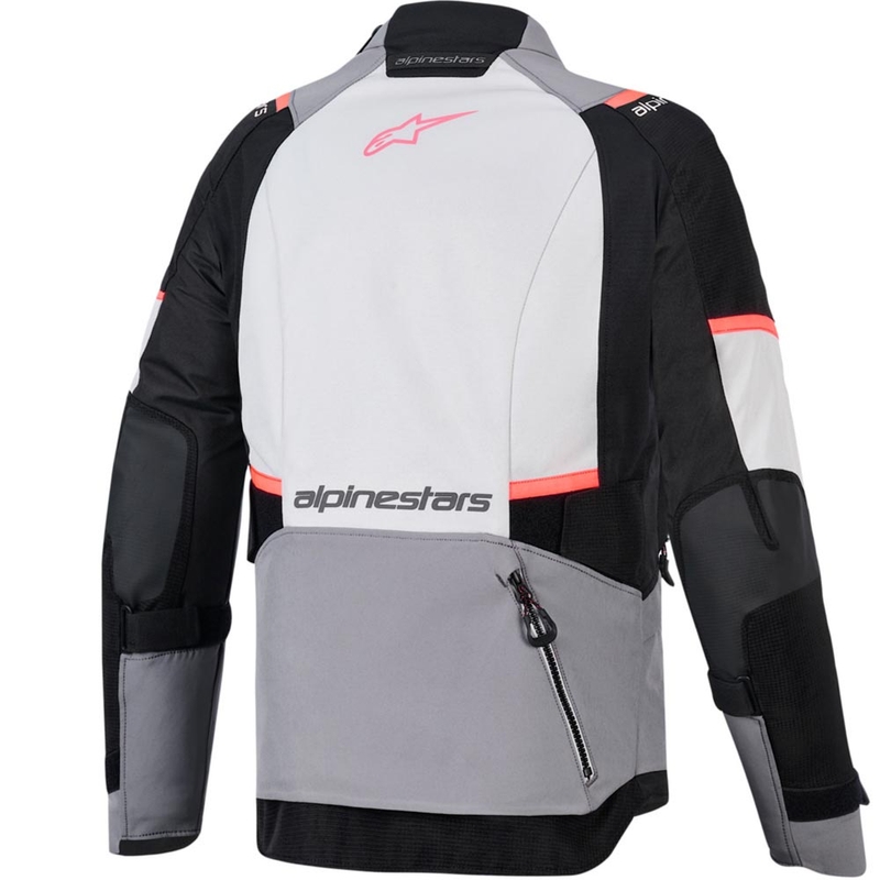 Giacca da moto da donna Alpinestars Stella Andes V4 Drystar Grigio scuro-Grigio chiaro-Nero-Rosso