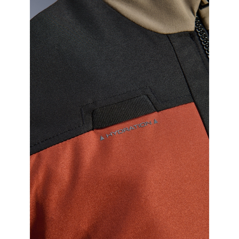 Giacca da moto Alpinestars Andes V4 Drystar marrone chiaro-arancione scuro-nero