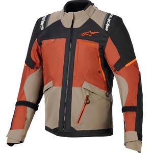 Giacca da moto Alpinestars Andes V4 Drystar marrone chiaro-arancione scuro-nero