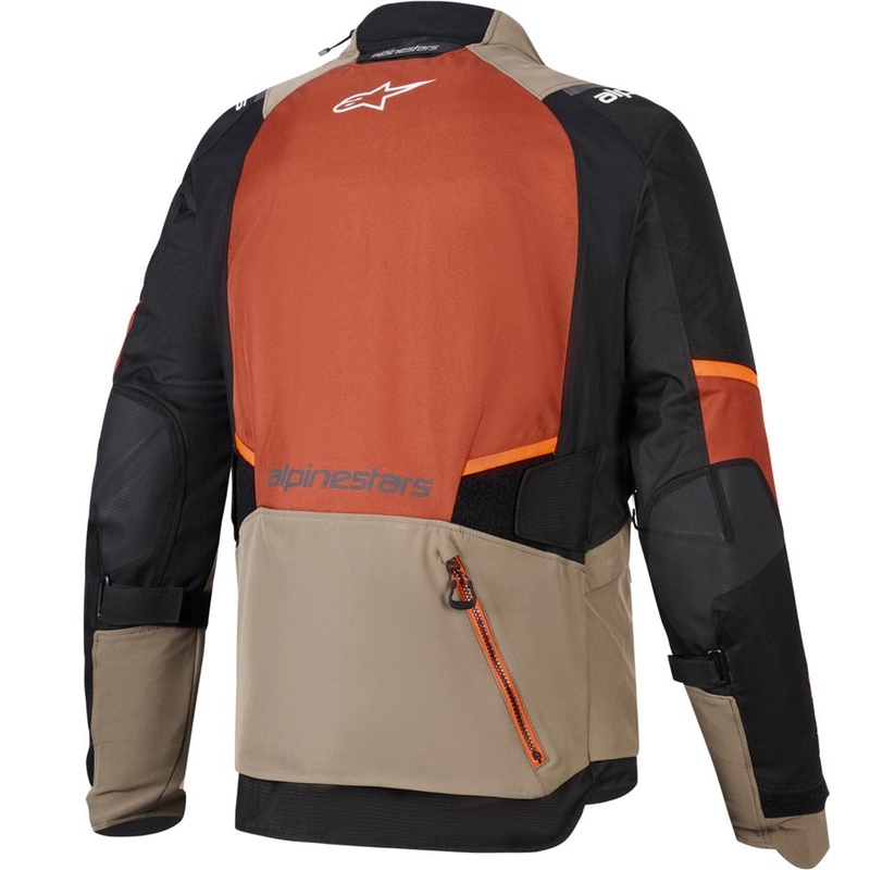 Giacca da moto Alpinestars Andes V4 Drystar marrone chiaro-arancione scuro-nero