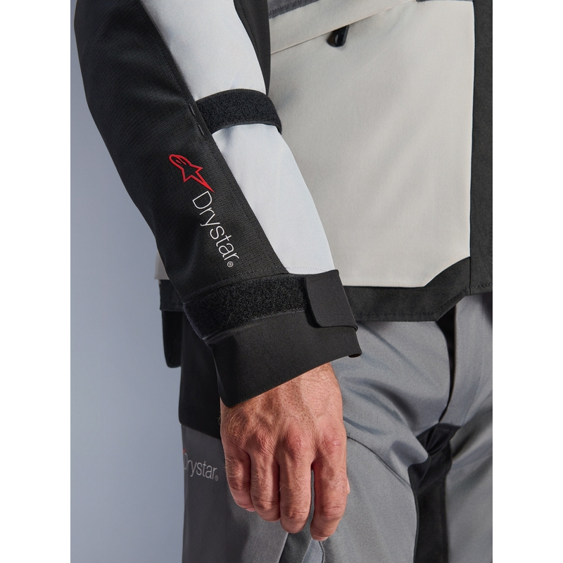 Giacca da moto Alpinestars Andes V4 Drystar Grigio scuro-Grigio chiaro-Nero-Giallo fluo