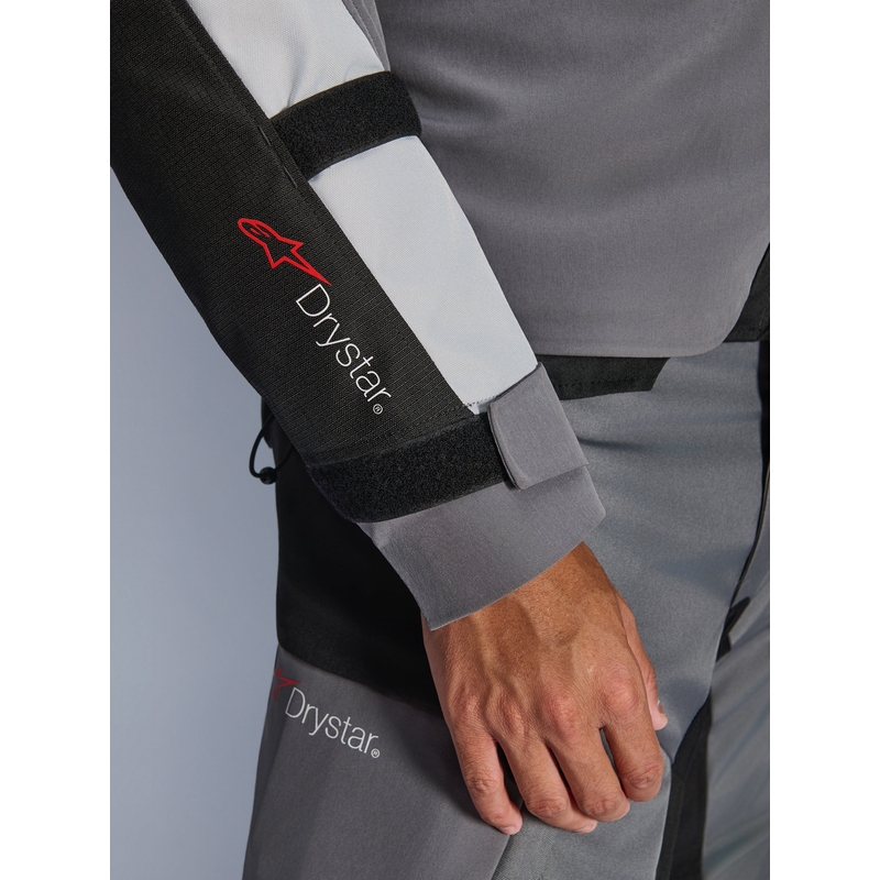 Giacca da moto Alpinestars Andes V4 Drystar Grigio scuro-Grigio chiaro-Nero-Rosso