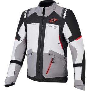 Giacca da moto Alpinestars Andes V4 Drystar Grigio scuro-Grigio chiaro-Nero-Rosso