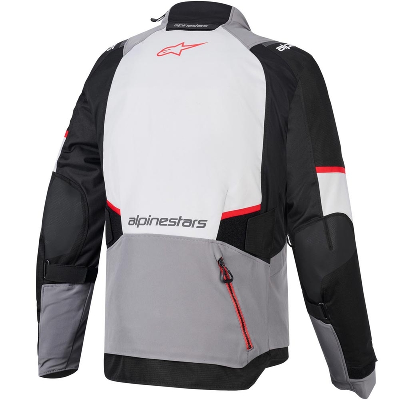 Giacca da moto Alpinestars Andes V4 Drystar Grigio scuro-Grigio chiaro-Nero-Rosso